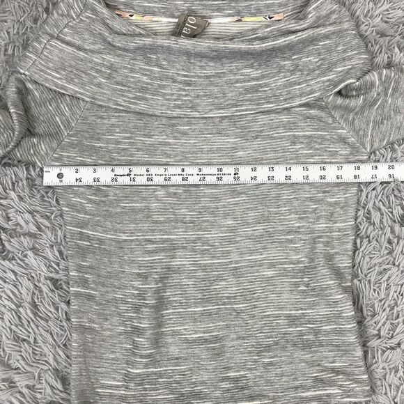 Anthropologie Dolan Grey Ribbed Off‎ Shoulder Long Sleeve Knit Top XS - Picture 6 of 8